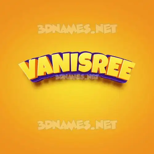 vanisree in Orange Toon style - 3D name wallpaper vanisree in Orange Toon style - 3D name wallpaper