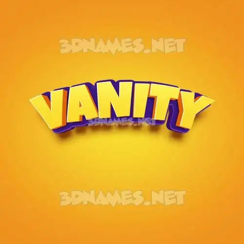 vanity in Orange Toon style - 3D name wallpaper vanity in Orange Toon style - 3D name wallpaper