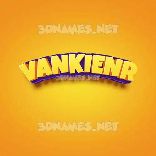vankienr in Orange Toon style - 3D name wallpaper vankienr in Orange Toon style - 3D name wallpaper