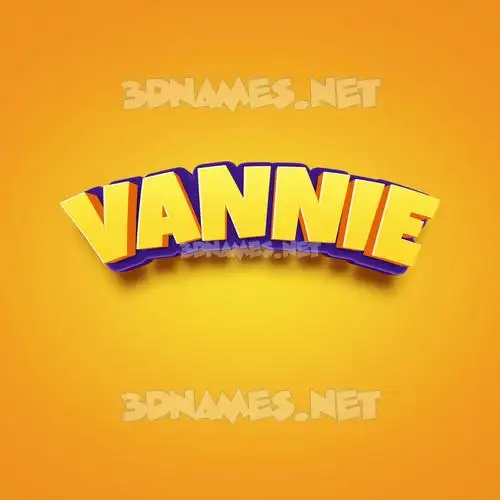 vannie in Orange Toon style - 3D name wallpaper