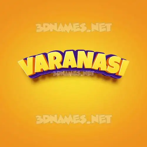 varanasi in Orange Toon style - 3D name wallpaper varanasi in Orange Toon style - 3D name wallpaper