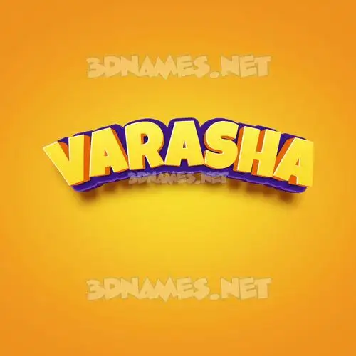 varasha in Orange Toon style - 3D name wallpaper