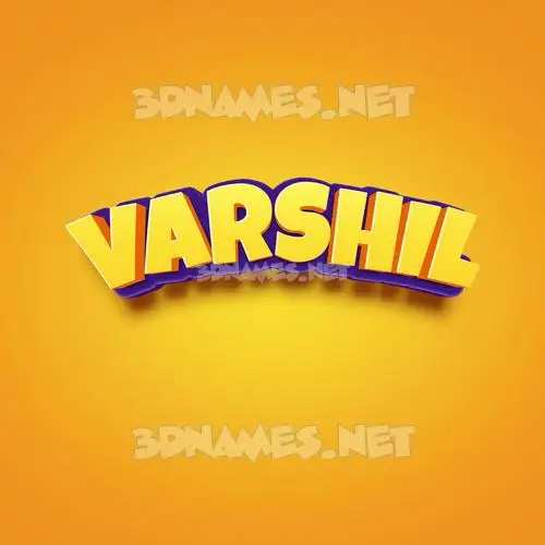 varshil in Orange Toon style - 3D name wallpaper
