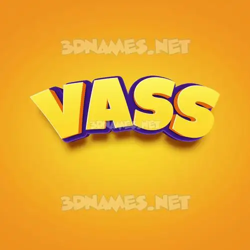 vass in Orange Toon style - 3D name wallpaper vass in Orange Toon style - 3D name wallpaper
