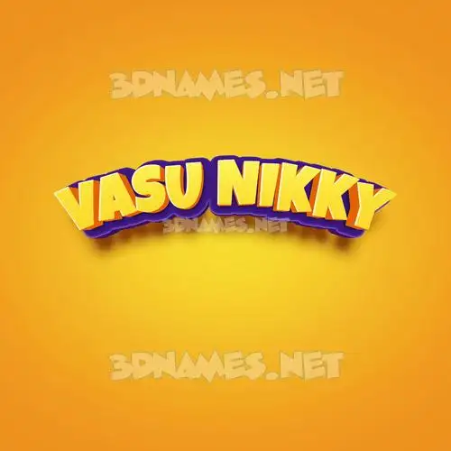 vasu nikky in Orange Toon style - 3D name wallpaper vasu nikky in Orange Toon style - 3D name wallpaper