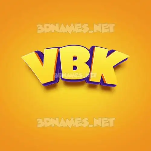 vbk in Orange Toon style - 3D name wallpaper vbk in Orange Toon style - 3D name wallpaper