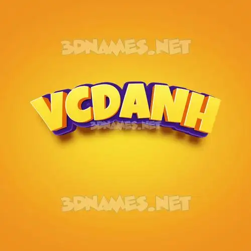 vcdanh in Orange Toon style - 3D name wallpaper vcdanh in Orange Toon style - 3D name wallpaper