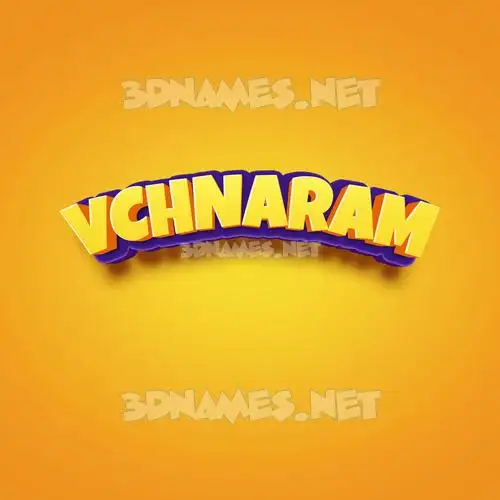 vchnaram in Orange Toon style - 3D name wallpaper vchnaram in Orange Toon style - 3D name wallpaper