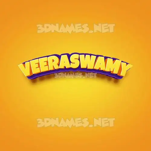 veeraswamy in Orange Toon style - 3D name wallpaper