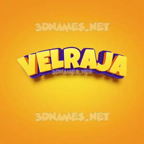 velraja in Orange Toon style - 3D name wallpaper