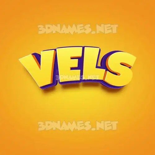 vels in Orange Toon style - 3D name wallpaper vels in Orange Toon style - 3D name wallpaper