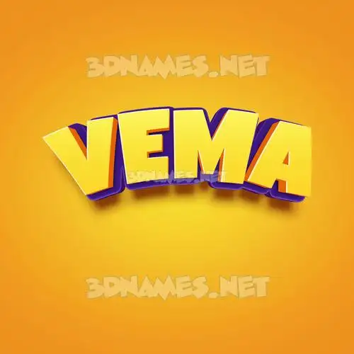 vema in Orange Toon style - 3D name wallpaper vema in Orange Toon style - 3D name wallpaper