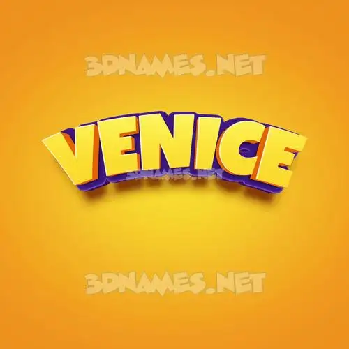 venice in Orange Toon style - 3D name wallpaper venice in Orange Toon style - 3D name wallpaper