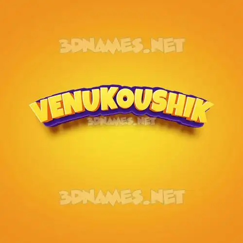 venukoushik in Orange Toon style - 3D name wallpaper venukoushik in Orange Toon style - 3D name wallpaper