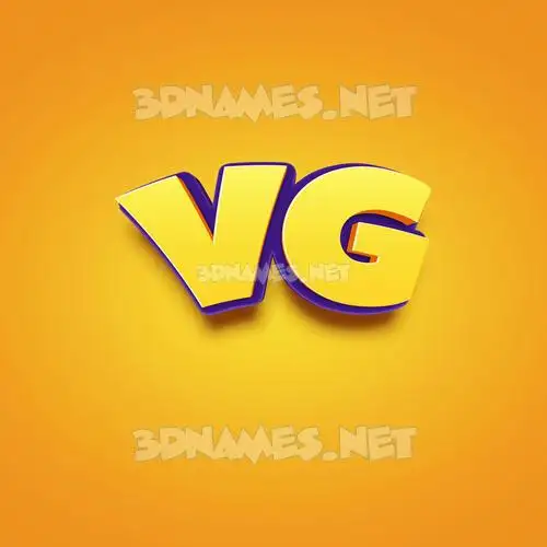 vg in Orange Toon style - 3D name wallpaper vg in Orange Toon style - 3D name wallpaper