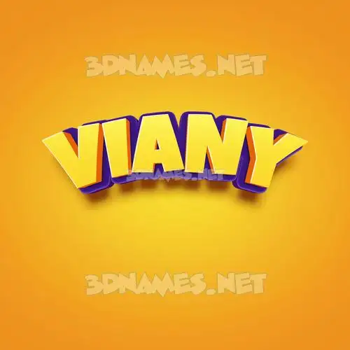 viany in Orange Toon style - 3D name wallpaper
