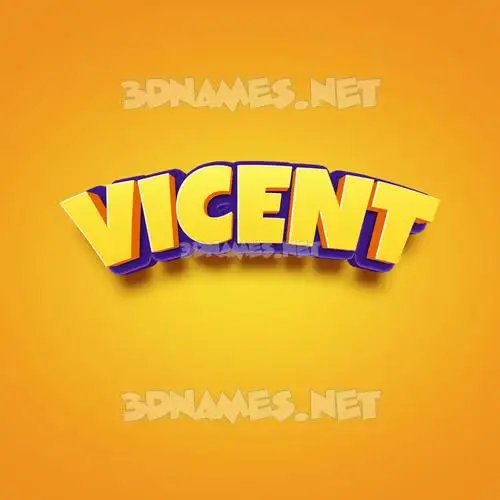 vicent in Orange Toon style - 3D name wallpaper vicent in Orange Toon style - 3D name wallpaper