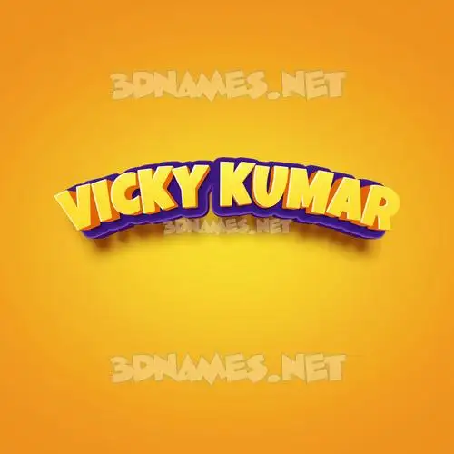 vicky kumar in Orange Toon style - 3D name wallpaper vicky kumar in Orange Toon style - 3D name wallpaper