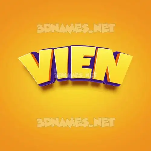 vien in Orange Toon style - 3D name wallpaper vien in Orange Toon style - 3D name wallpaper