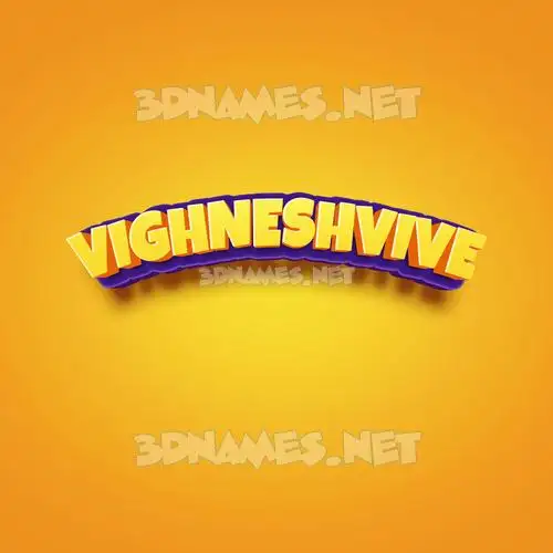vighneshvive in Orange Toon style - 3D name wallpaper vighneshvive in Orange Toon style - 3D name wallpaper