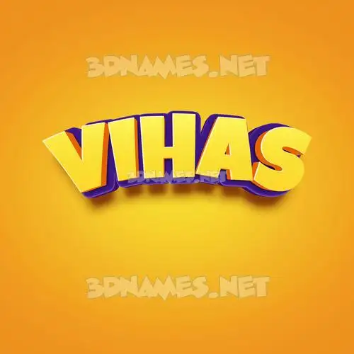 vihas in Orange Toon style - 3D name wallpaper vihas in Orange Toon style - 3D name wallpaper