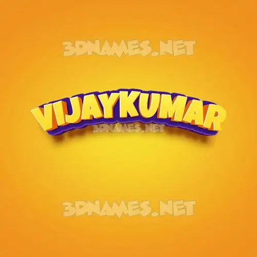 vijaykumar in Orange Toon style - 3D name wallpaper