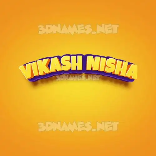 vikash nisha in Orange Toon style - 3D name wallpaper vikash nisha in Orange Toon style - 3D name wallpaper
