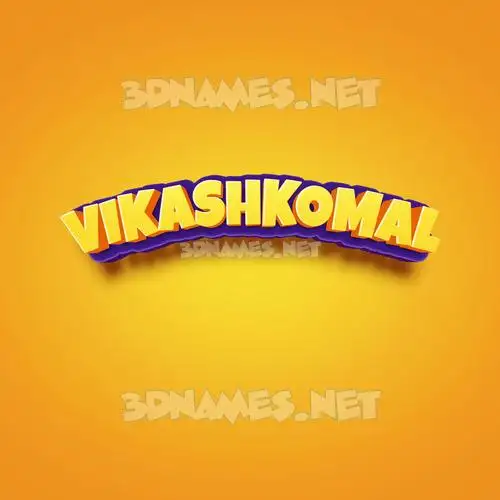 vikashkomal in Orange Toon style - 3D name wallpaper vikashkomal in Orange Toon style - 3D name wallpaper
