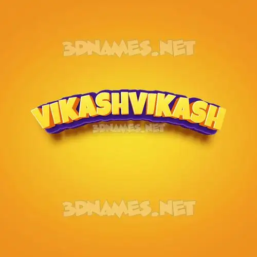 vikashvikash in Orange Toon style - 3D name wallpaper