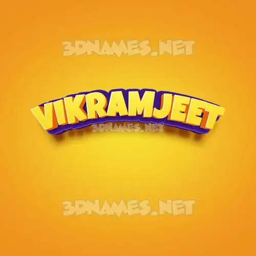 vikramjeet in Orange Toon style - 3D name wallpaper