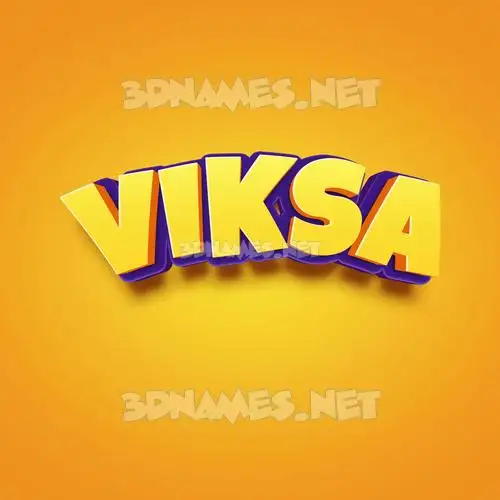 viksa in Orange Toon style - 3D name wallpaper viksa in Orange Toon style - 3D name wallpaper