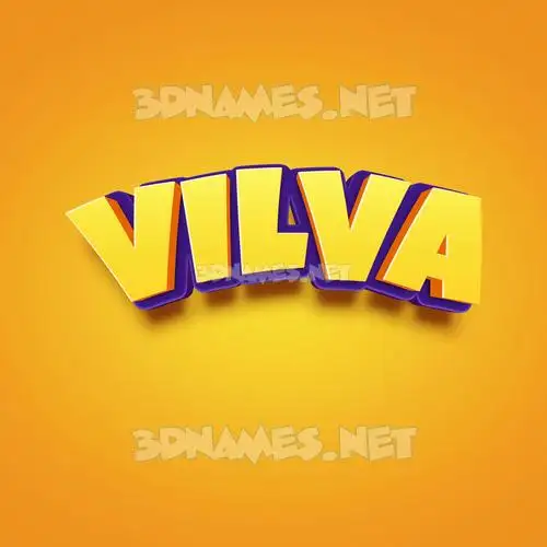 vilva in Orange Toon style - 3D name wallpaper vilva in Orange Toon style - 3D name wallpaper
