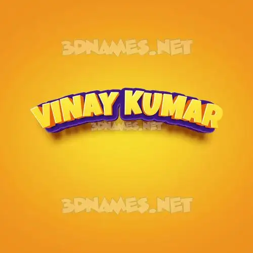vinay kumar in Orange Toon style - 3D name wallpaper
