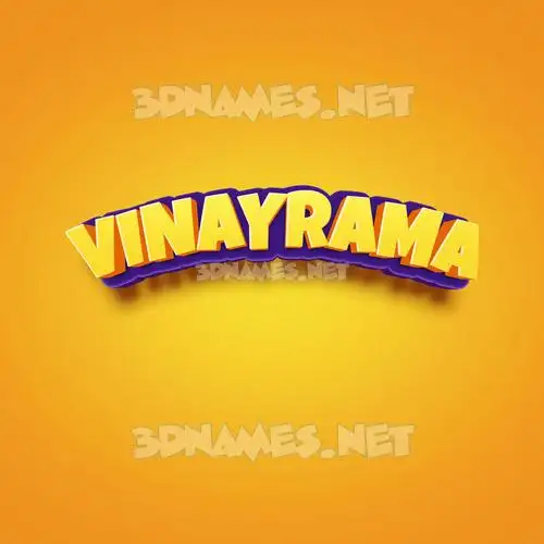 vinayrama in Orange Toon style - 3D name wallpaper