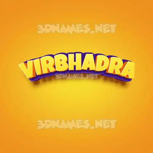 virbhadra in Orange Toon style - 3D name wallpaper