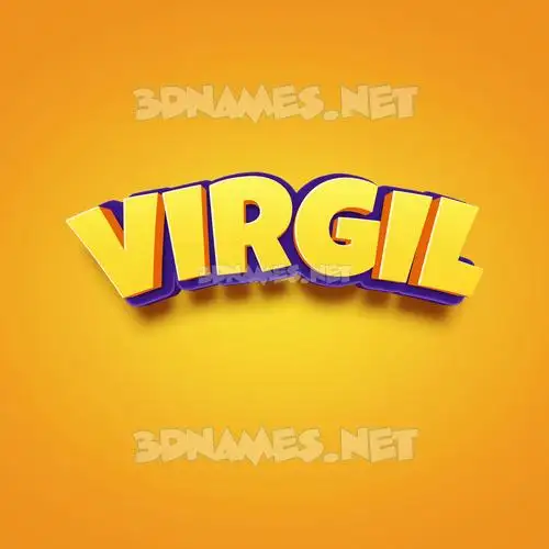 virgil in Orange Toon style - 3D name wallpaper