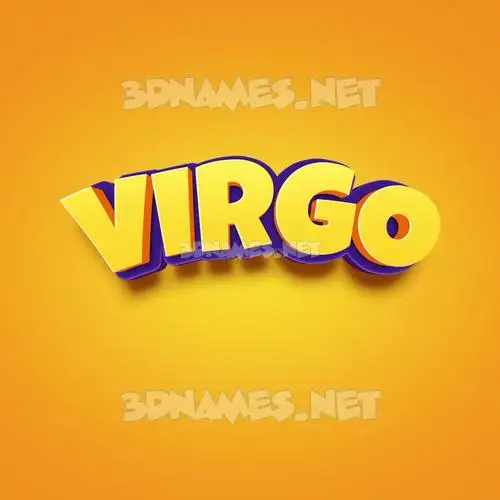 virgo in Orange Toon style - 3D name wallpaper