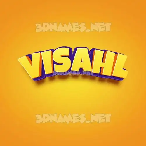 visahl in Orange Toon style - 3D name wallpaper visahl in Orange Toon style - 3D name wallpaper