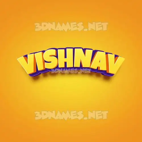 vishnav in Orange Toon style - 3D name wallpaper vishnav in Orange Toon style - 3D name wallpaper