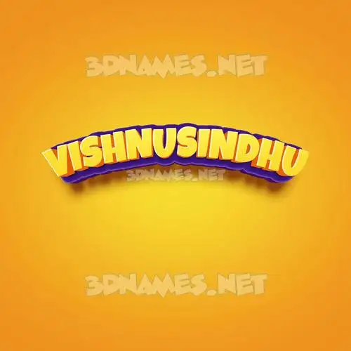 vishnusindhu in Orange Toon style - 3D name wallpaper vishnusindhu in Orange Toon style - 3D name wallpaper