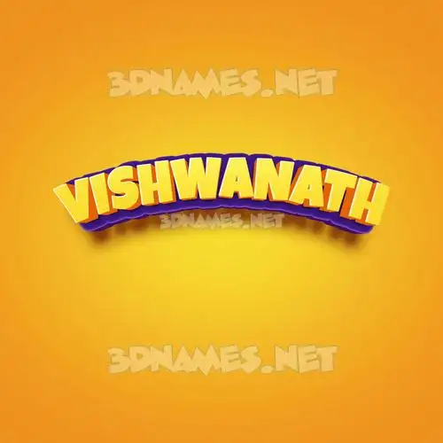 vishwanath in Orange Toon style - 3D name wallpaper