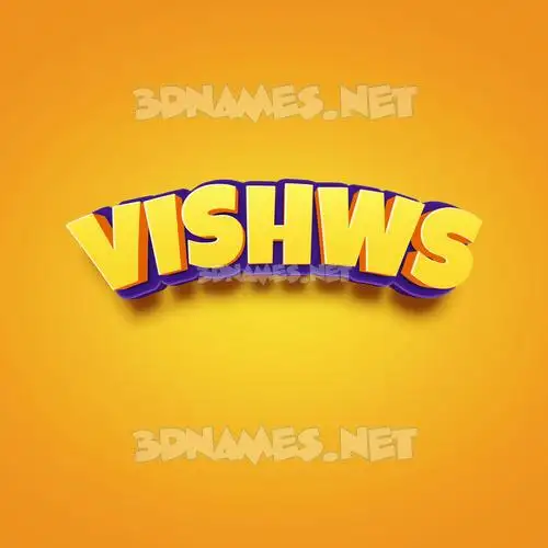 vishws in Orange Toon style - 3D name wallpaper vishws in Orange Toon style - 3D name wallpaper