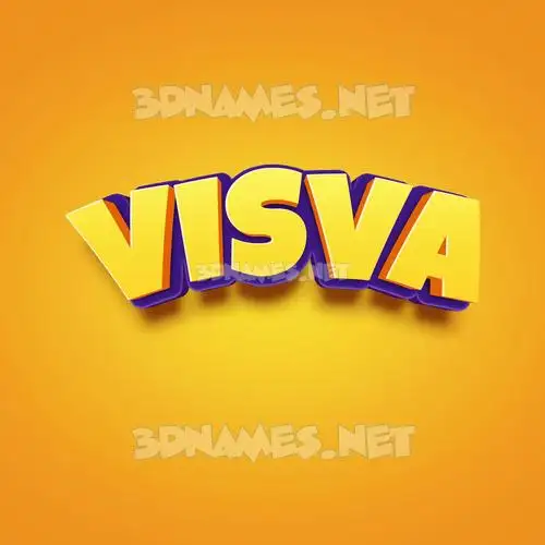 visva in Orange Toon style - 3D name wallpaper visva in Orange Toon style - 3D name wallpaper