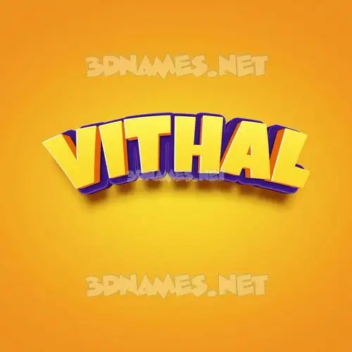 vithal in Orange Toon style - 3D name wallpaper vithal in Orange Toon style - 3D name wallpaper
