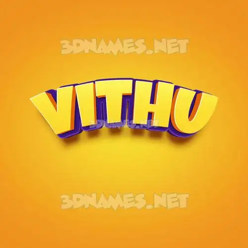 vithu in Orange Toon style - 3D name wallpaper vithu in Orange Toon style - 3D name wallpaper