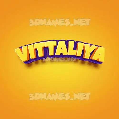 vittaliya in Orange Toon style - 3D name wallpaper