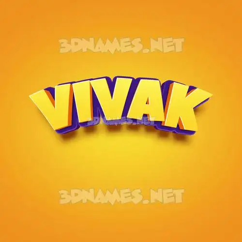 vivak in Orange Toon style - 3D name wallpaper vivak in Orange Toon style - 3D name wallpaper