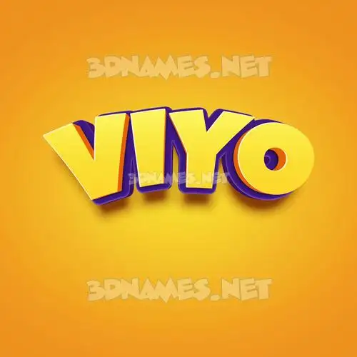 viyo in Orange Toon style - 3D name wallpaper