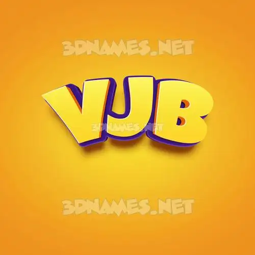 vjb in Orange Toon style - 3D name wallpaper vjb in Orange Toon style - 3D name wallpaper