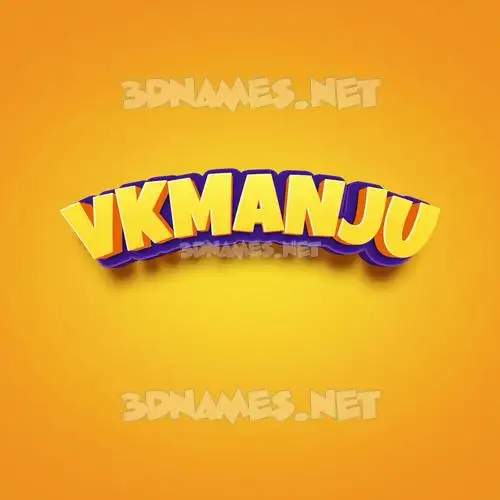 vkmanju in Orange Toon style - 3D name wallpaper vkmanju in Orange Toon style - 3D name wallpaper